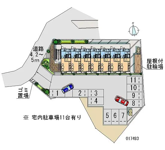 ★手数料０円★中間市深坂１丁目 月極駐車場